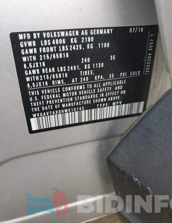 3VV2B7AXXMM128385 Photo# 13