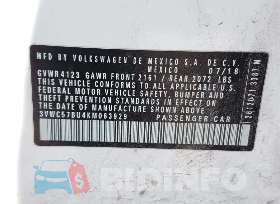 3VWC57BU4KM063929 Photo# 13