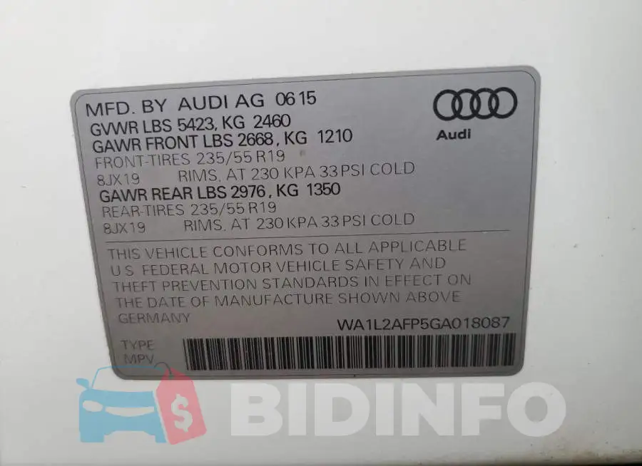 WA1L2AFP5GA018087 Photo# 13