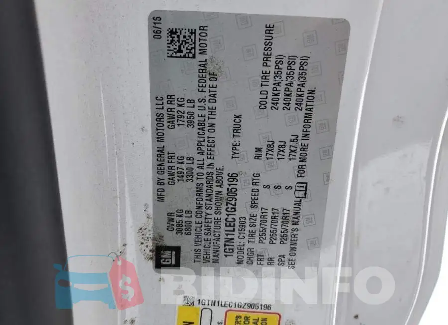 1GTN1LEC1GZ905196 Photo# 12