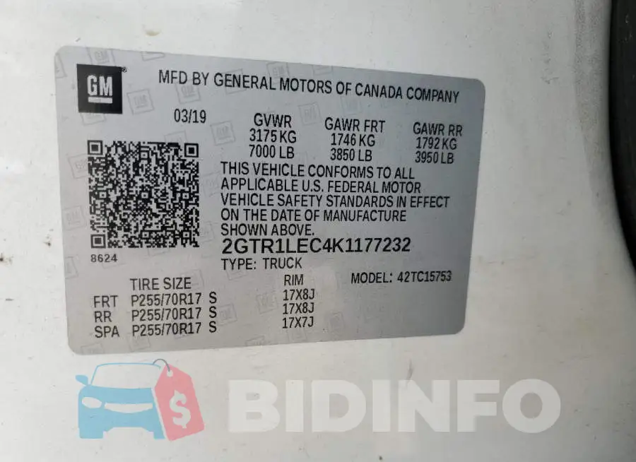 2GTR1LEC4K1177232 Photo# 12