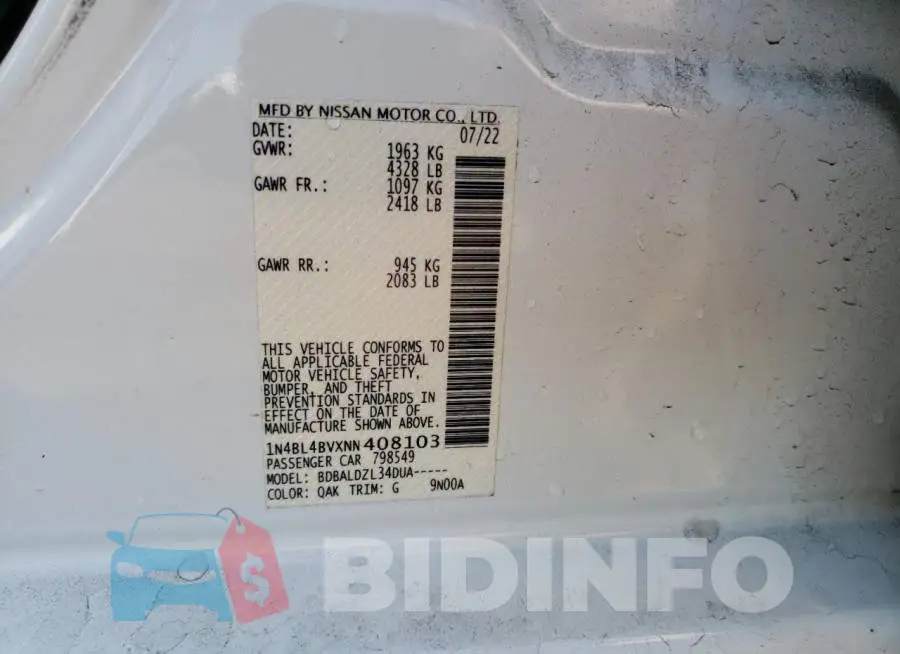 1N4BL4BVXNN408103 Photo# 13