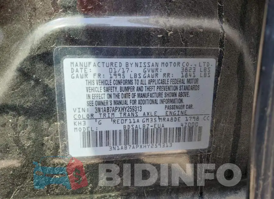 3N1AB7APXHY259313 Photo# 12
