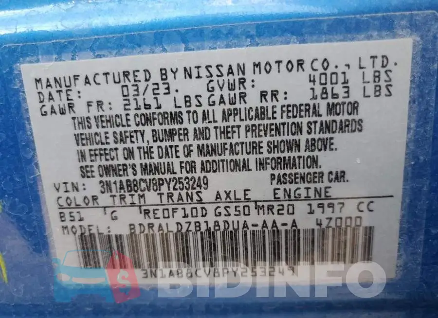 3N1AB8CV8PY253249 Photo# 12