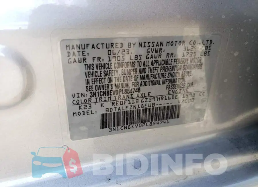 3N1CN8EV0PL854746 Photo# 12