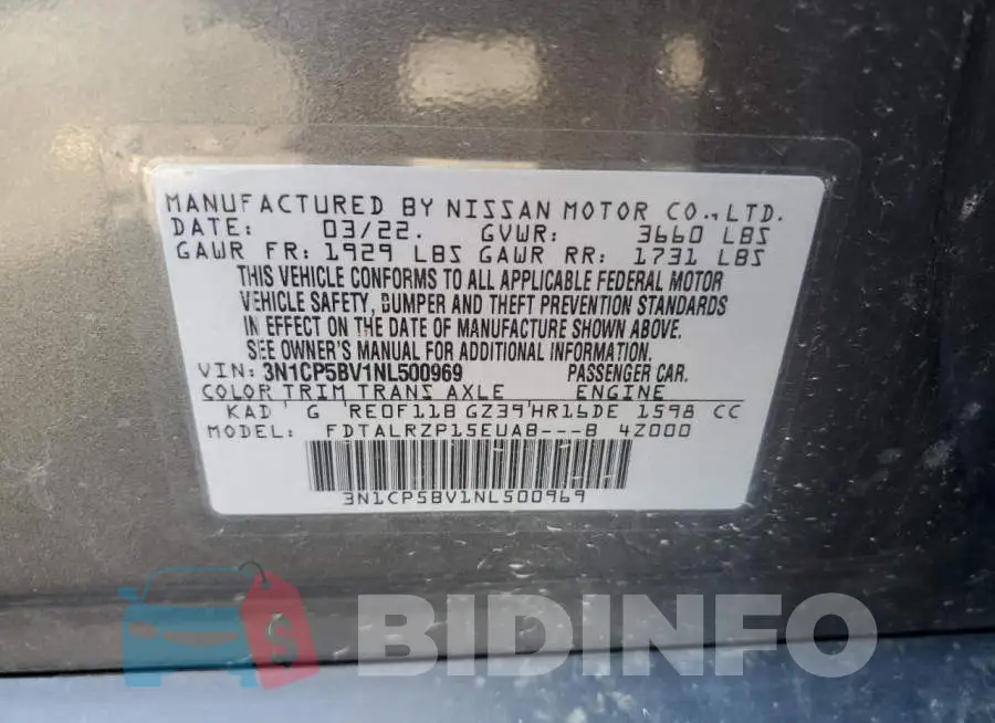 3N1CP5BV1NL500969 Photo# 12