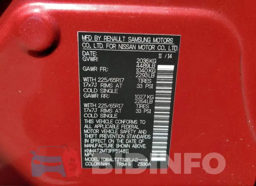 KNMAT2MT3FP514811 Photo# 13