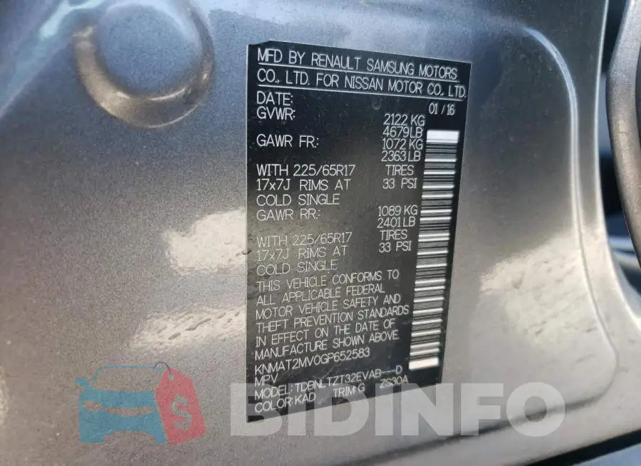 KNMAT2MV0GP652583 Photo# 12