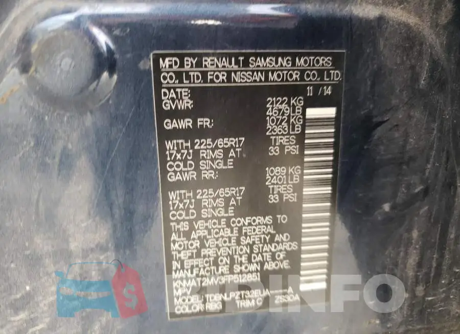 KNMAT2MV3FP512851 Photo# 10