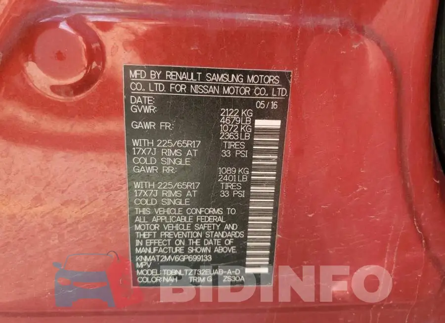 KNMAT2MV6GP699133 Photo# 13