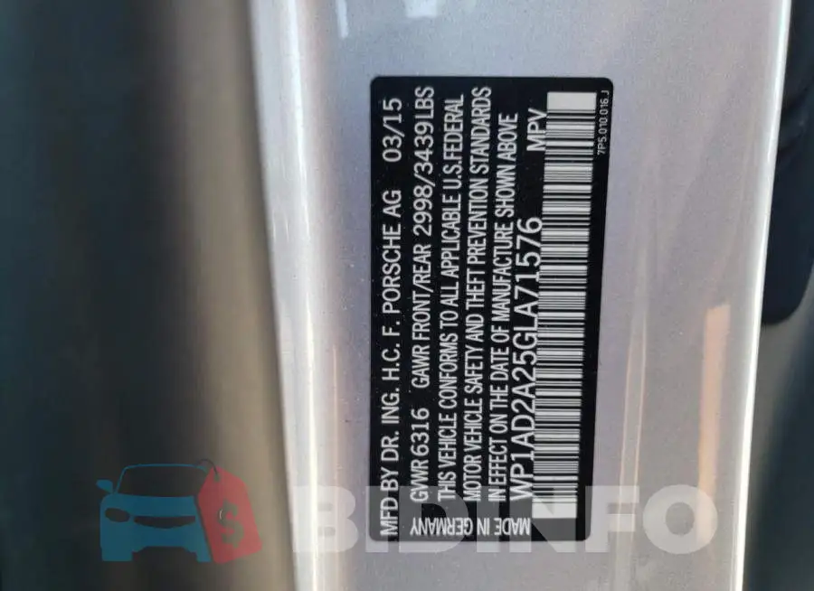 WP1AD2A25GLA71576 Photo# 12