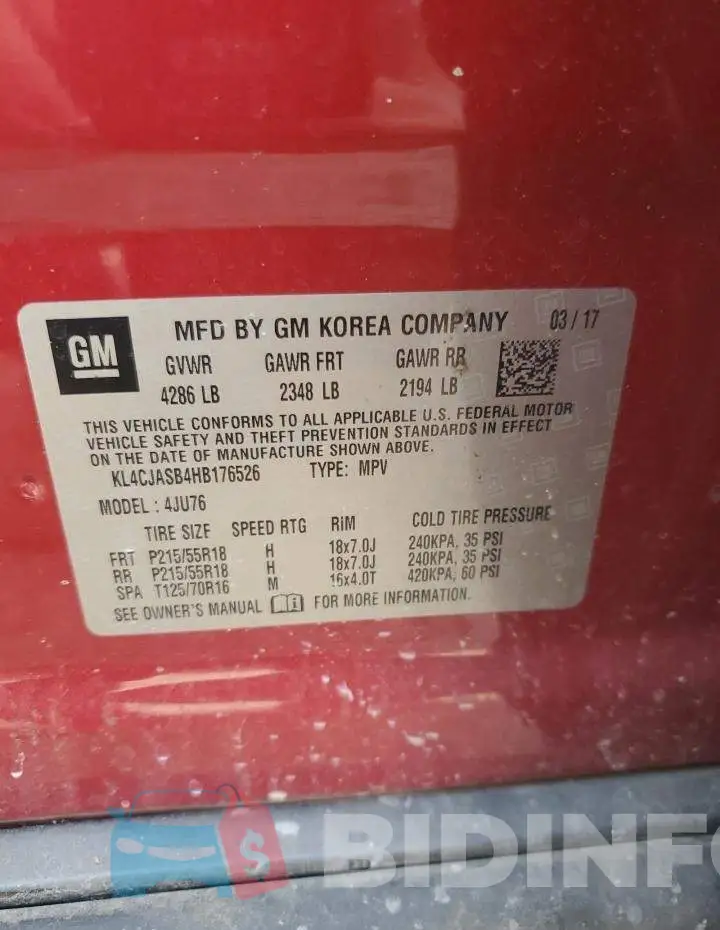 KL4CJASB4HB176526 Photo# 12