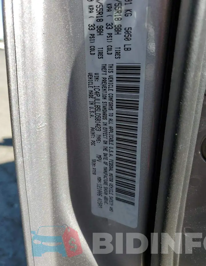 1C4PJLLB5LD581423 Photo# 13