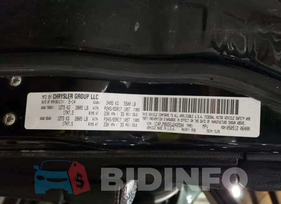 1C4PJMBS5EW242594 Photo# 13