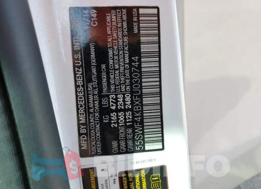 55SWF4KBXFU030744 Photo# 13