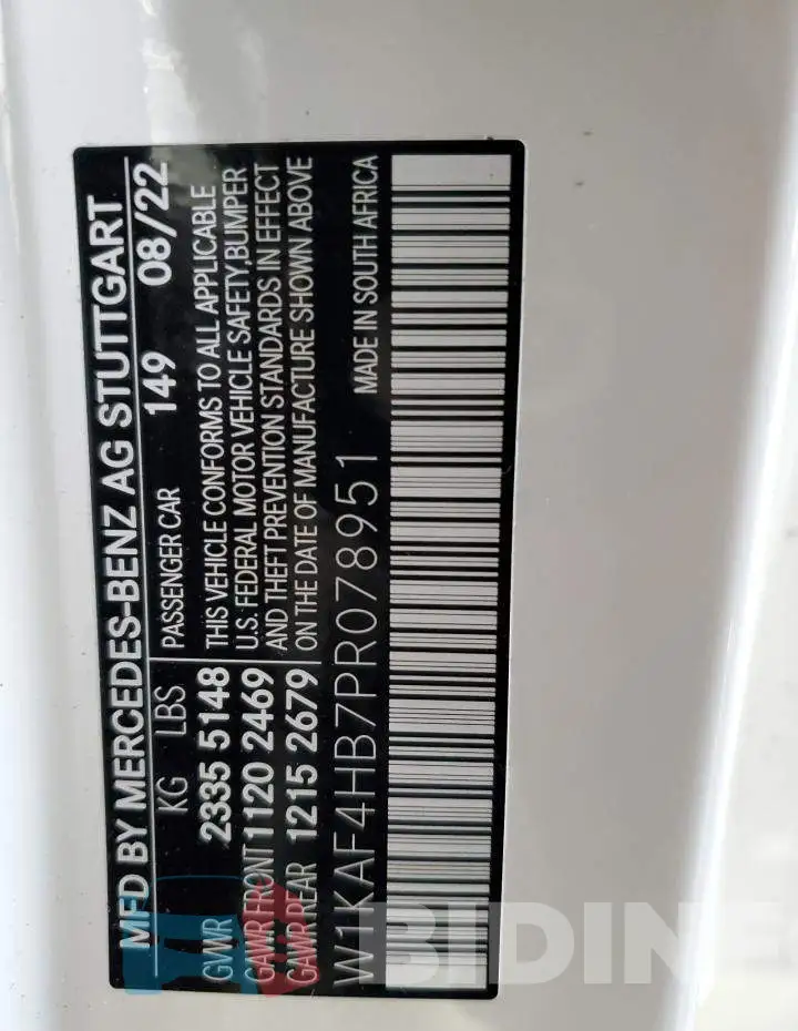 W1KAF4HB7PR078951 Photo# 12
