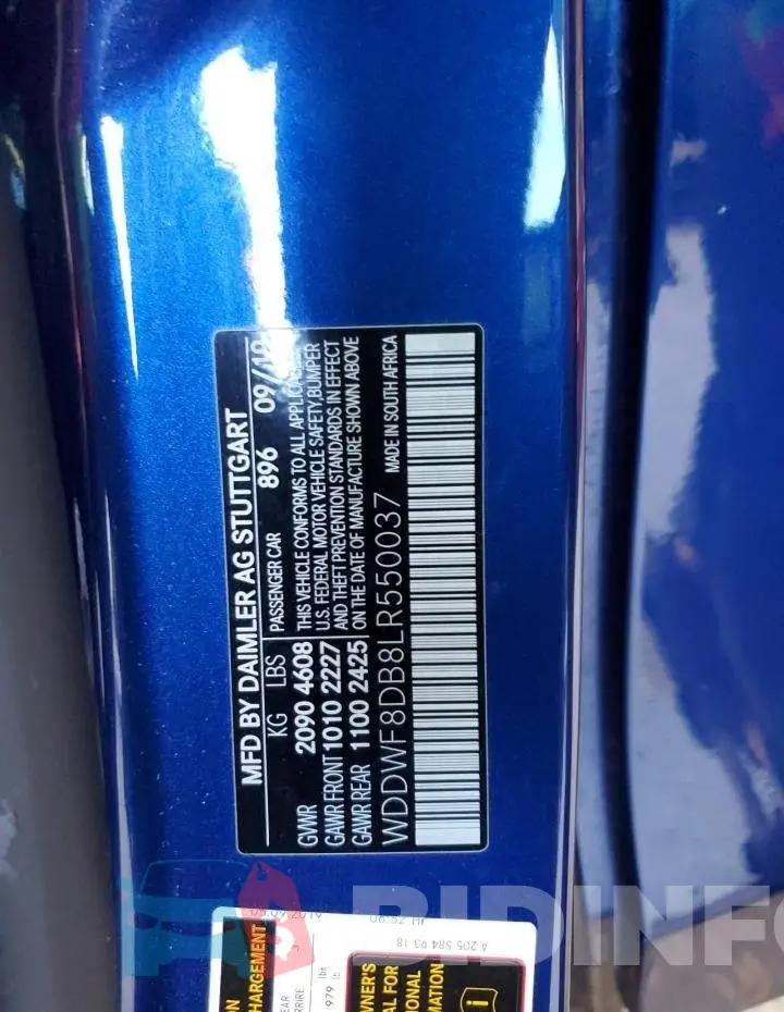 WDDWF8DB8LR550037 Photo# 12