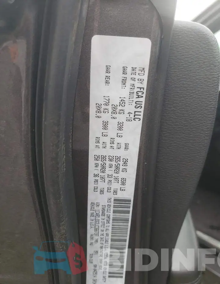 1C4RDJDG3JC366737 Photo# 14