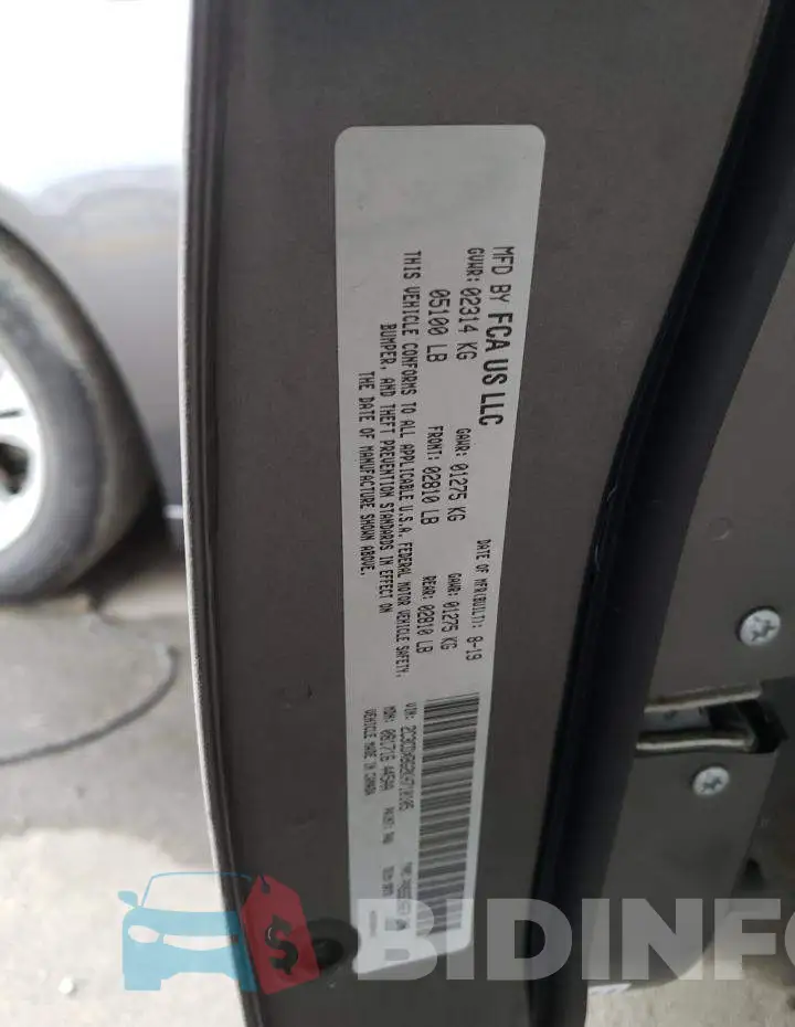 2C3CDXBG2KH710105 Photo# 12