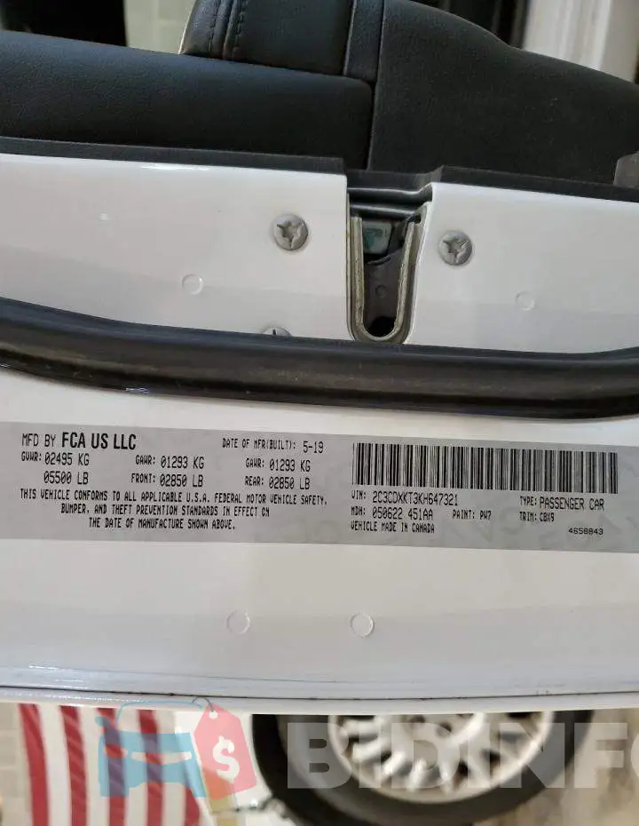 2C3CDXKT3KH647321 Photo# 12
