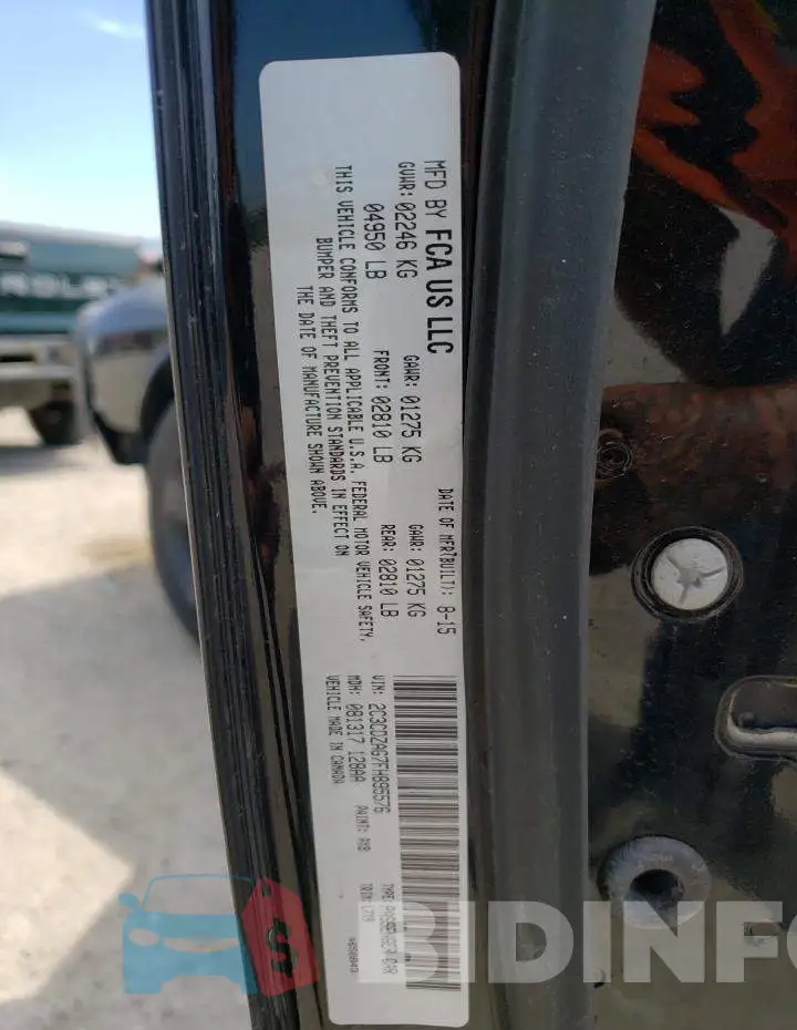 2C3CDZAG7FH895576 Photo# 13