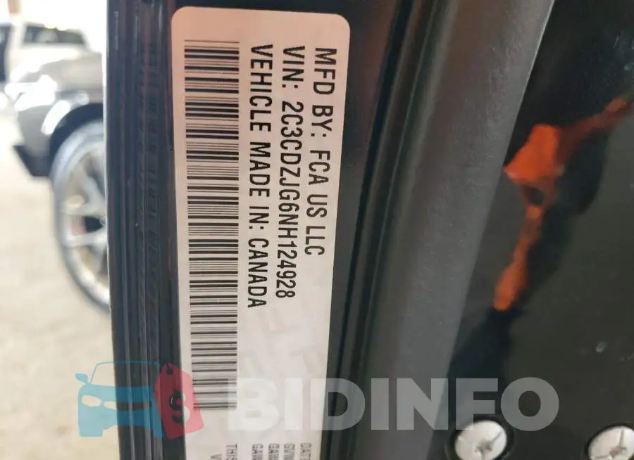 2C3CDZJG6NH124928 Photo# 13