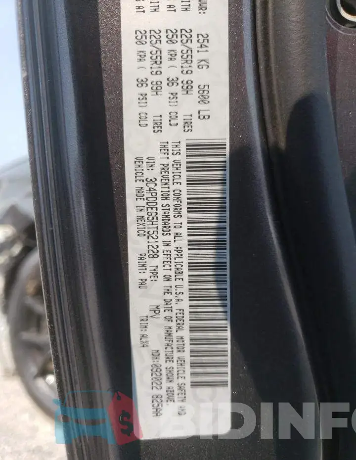 3C4PDDEG5HT521228 Photo# 12