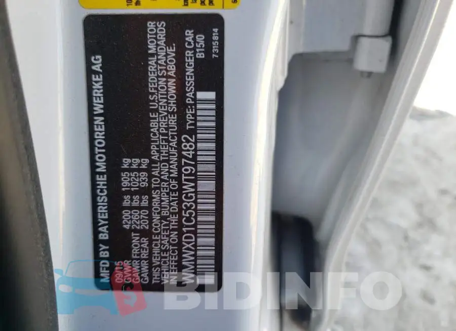 WMWXD1C53GWT97482 Photo# 12