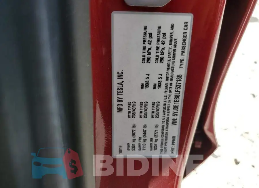5YJ3E1EB8LF537185 Photo# 12