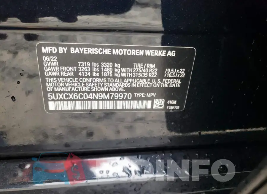 5UXCX6C04N9M79970 Photo# 14