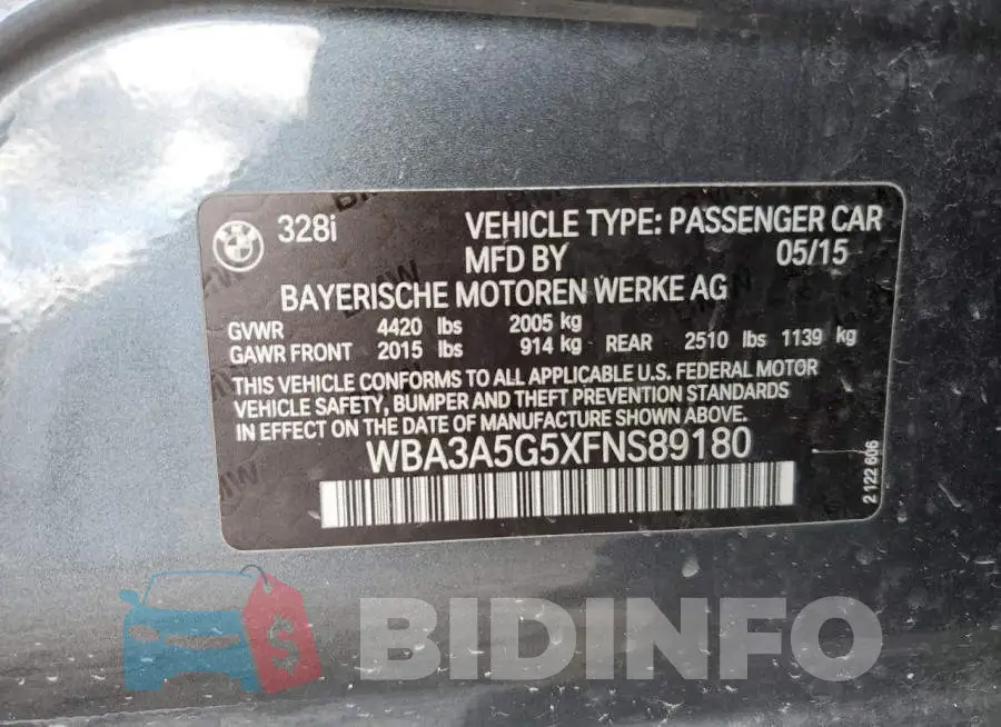 WBA3A5G5XFNS89180 Photo# 12