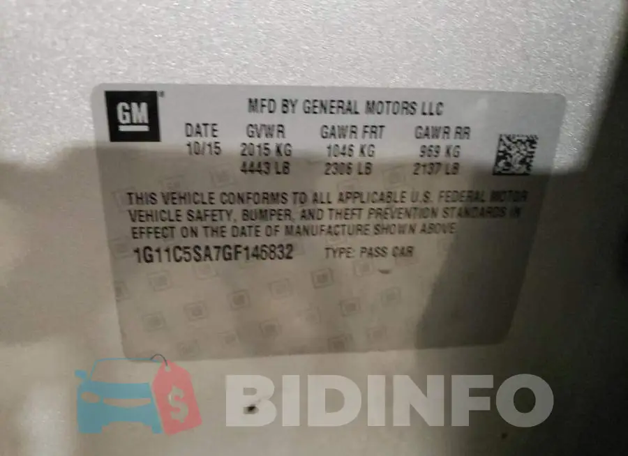 1G11C5SA7GF146832 Photo# 12