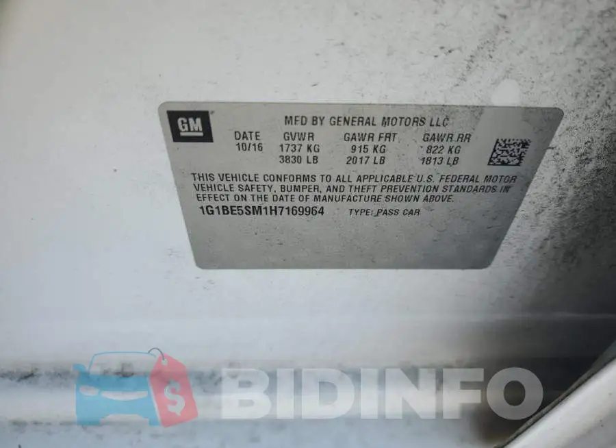 1G1BE5SM1H7169964 Photo# 12