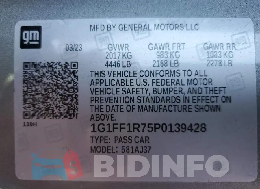 1G1FF1R75P0139428 Photo# 12