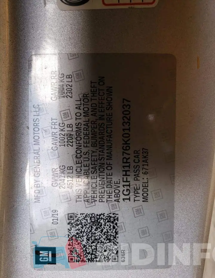 1G1FH1R76K0132037 Photo# 13