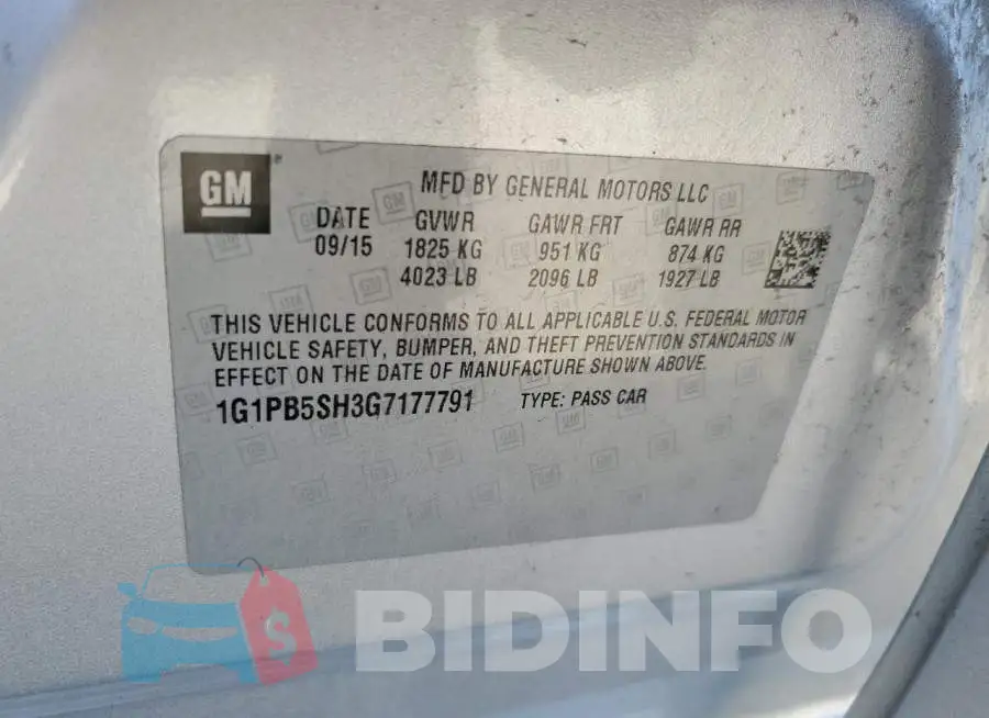 1G1PB5SH3G7177791 Photo# 12