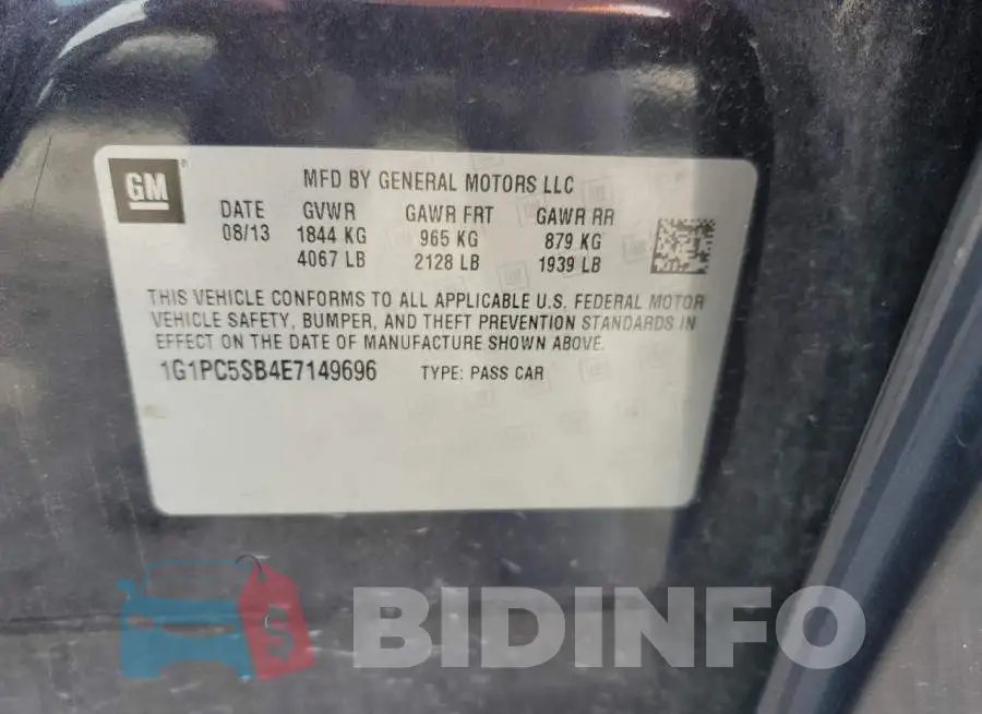 1G1PC5SB4E7149696 Photo# 13