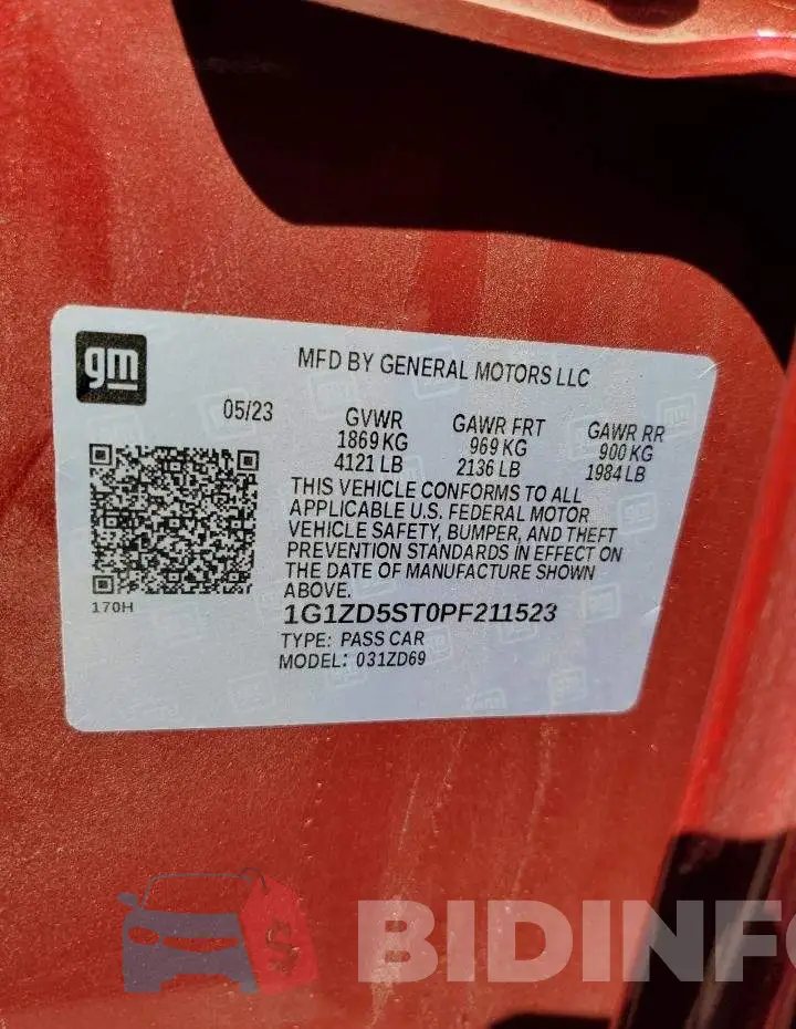 1G1ZD5ST0PF211523 Photo# 12