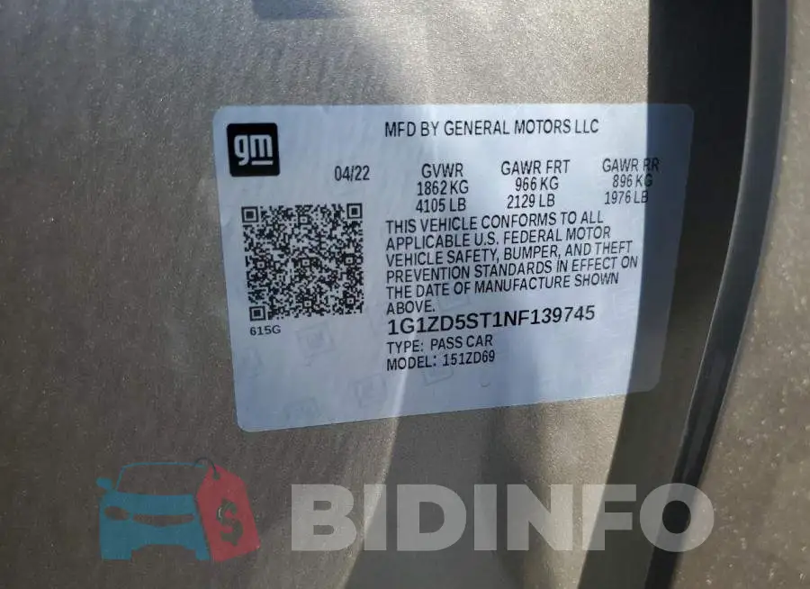 1G1ZD5ST1NF139745 Photo# 12