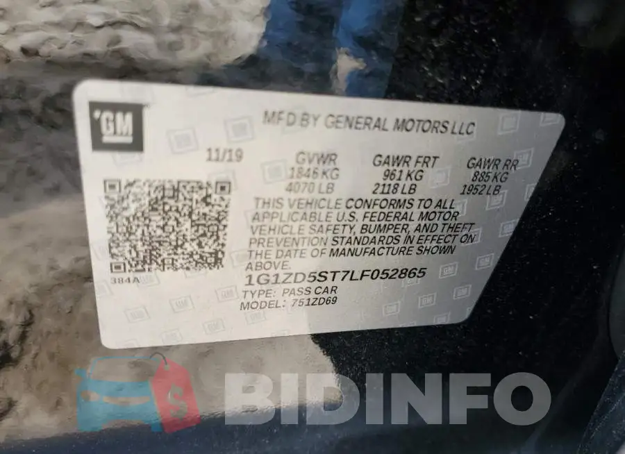 1G1ZD5ST7LF052865 Photo# 12