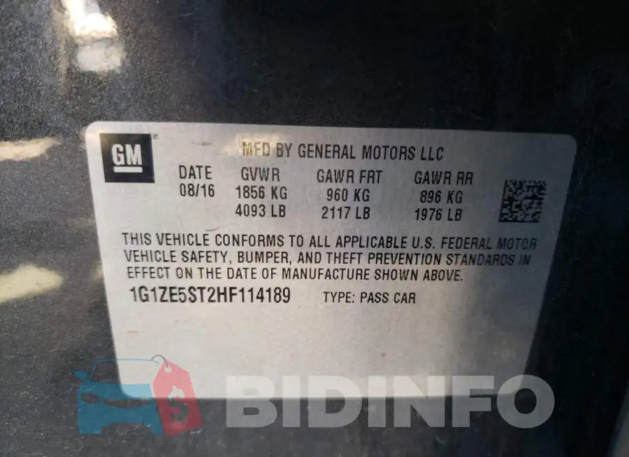 1G1ZE5ST2HF114189 Photo# 12