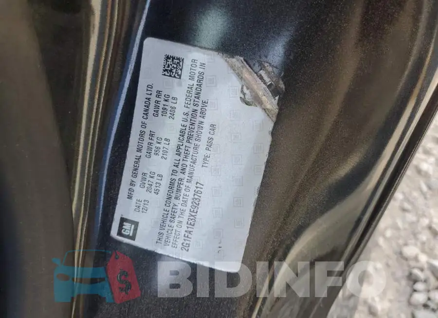 2G1FA1E3XE9237617 Photo# 12