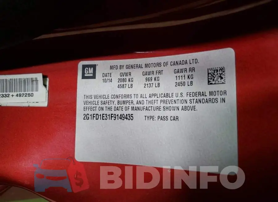 2G1FD1E31F9149435 Photo# 13
