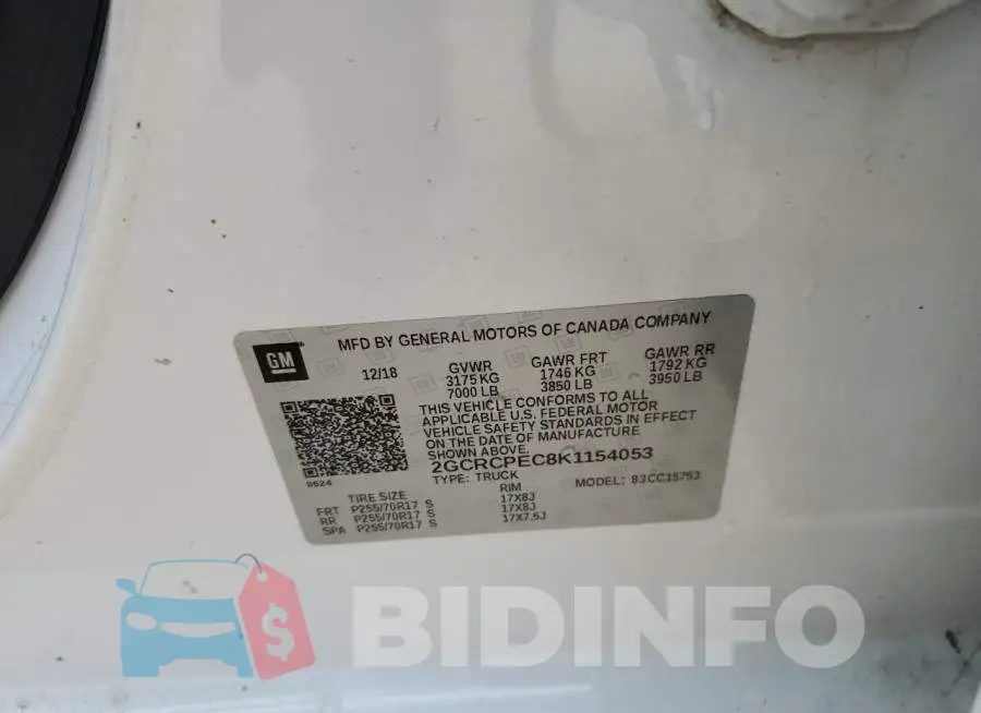 2GCRCPEC8K1154053 Photo# 12