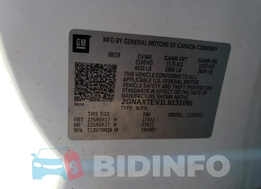 2GNAXTEV1L6131091 Photo# 13