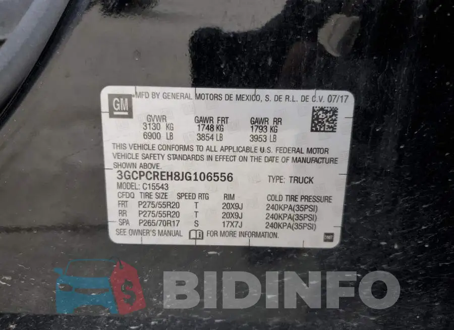3GCPCREH8JG106556 Photo# 12