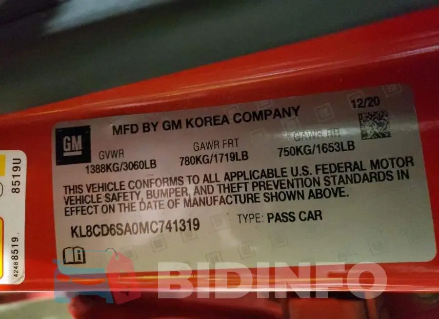 KL8CD6SA0MC741319 Photo# 12