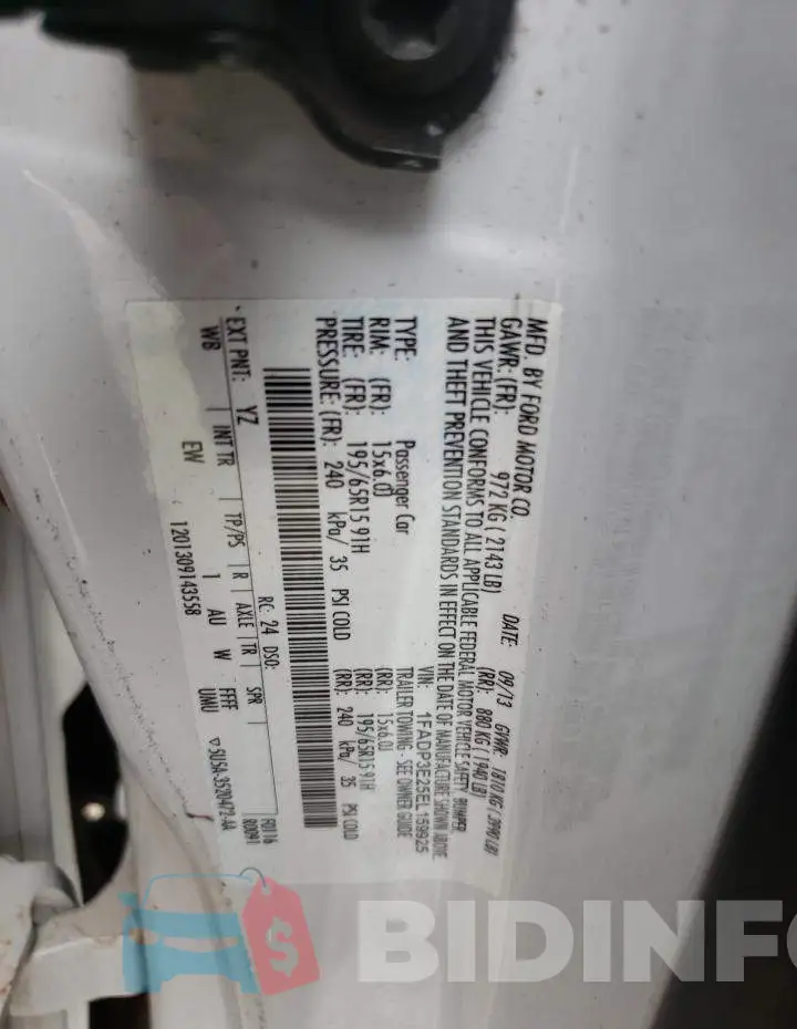 1FADP3E25EL159925 Photo# 12
