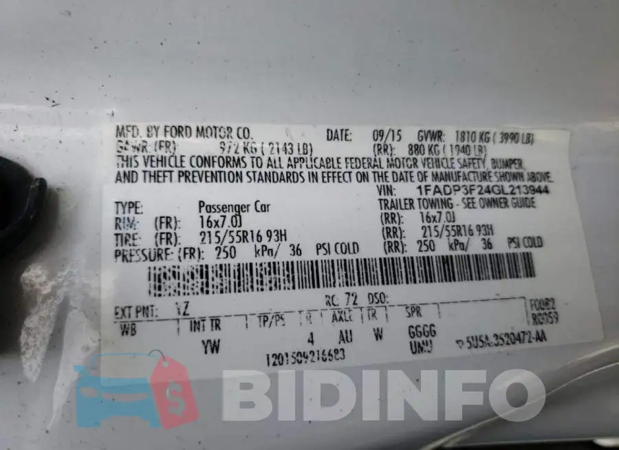 1FADP3F24GL213944 Photo# 12