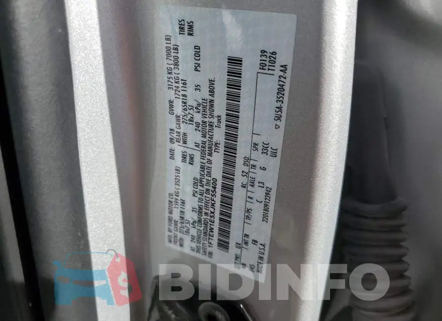 1FTEW1E5XJKF55400 Photo# 12